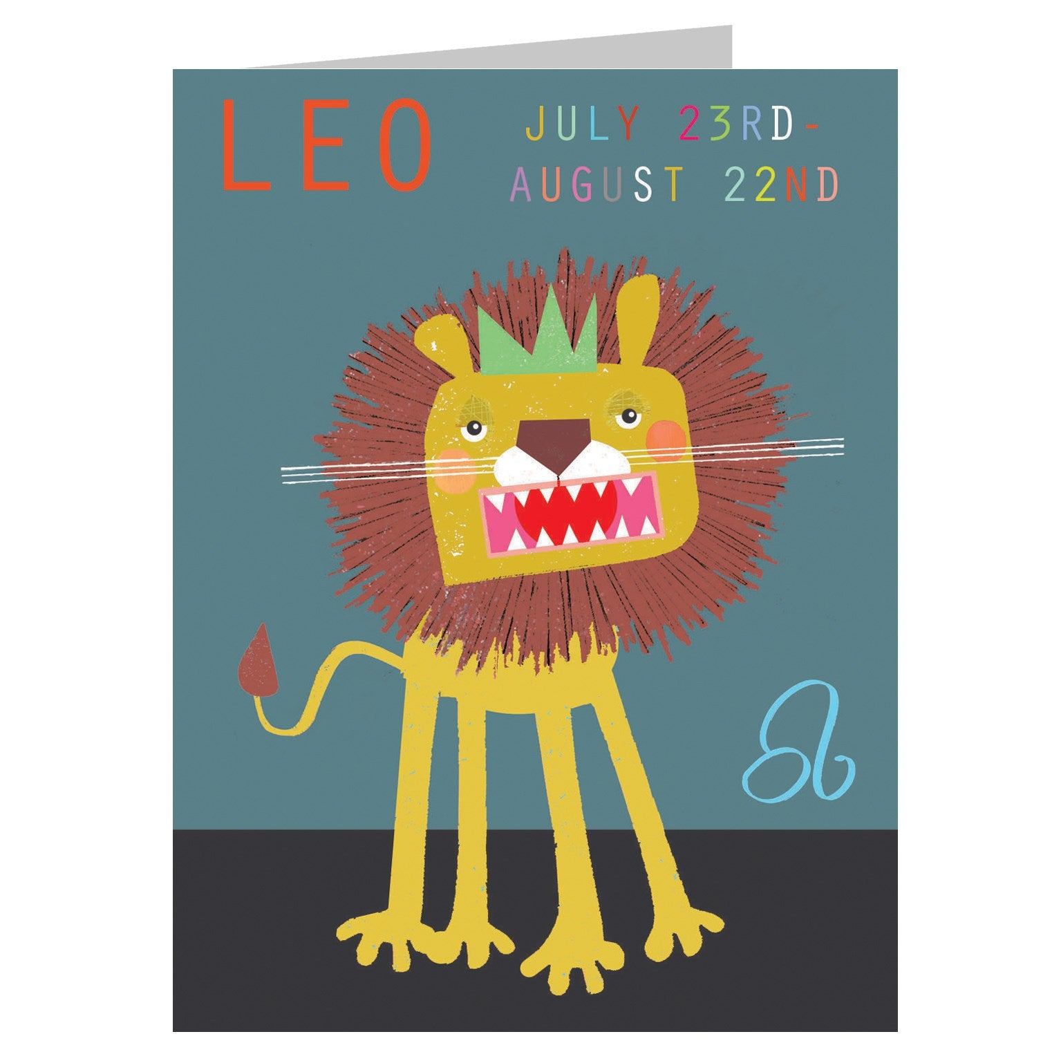 mini leo greetings card