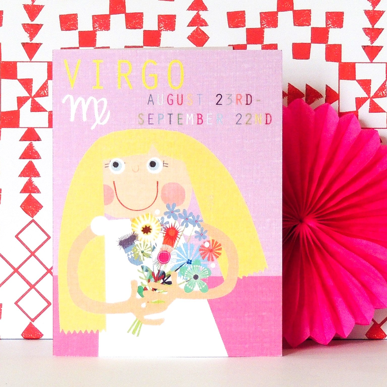 mini virgo greetings card