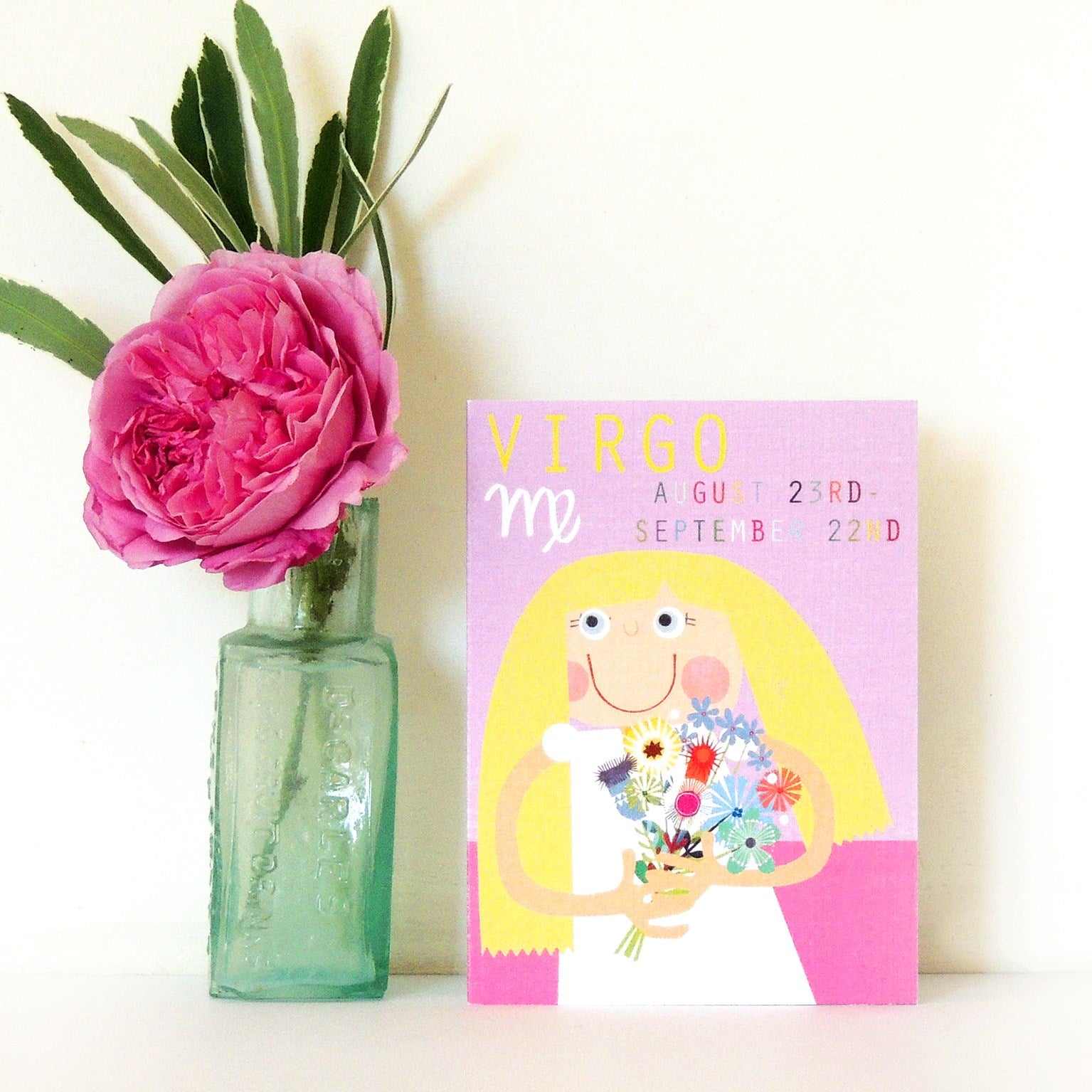 mini virgo greetings card