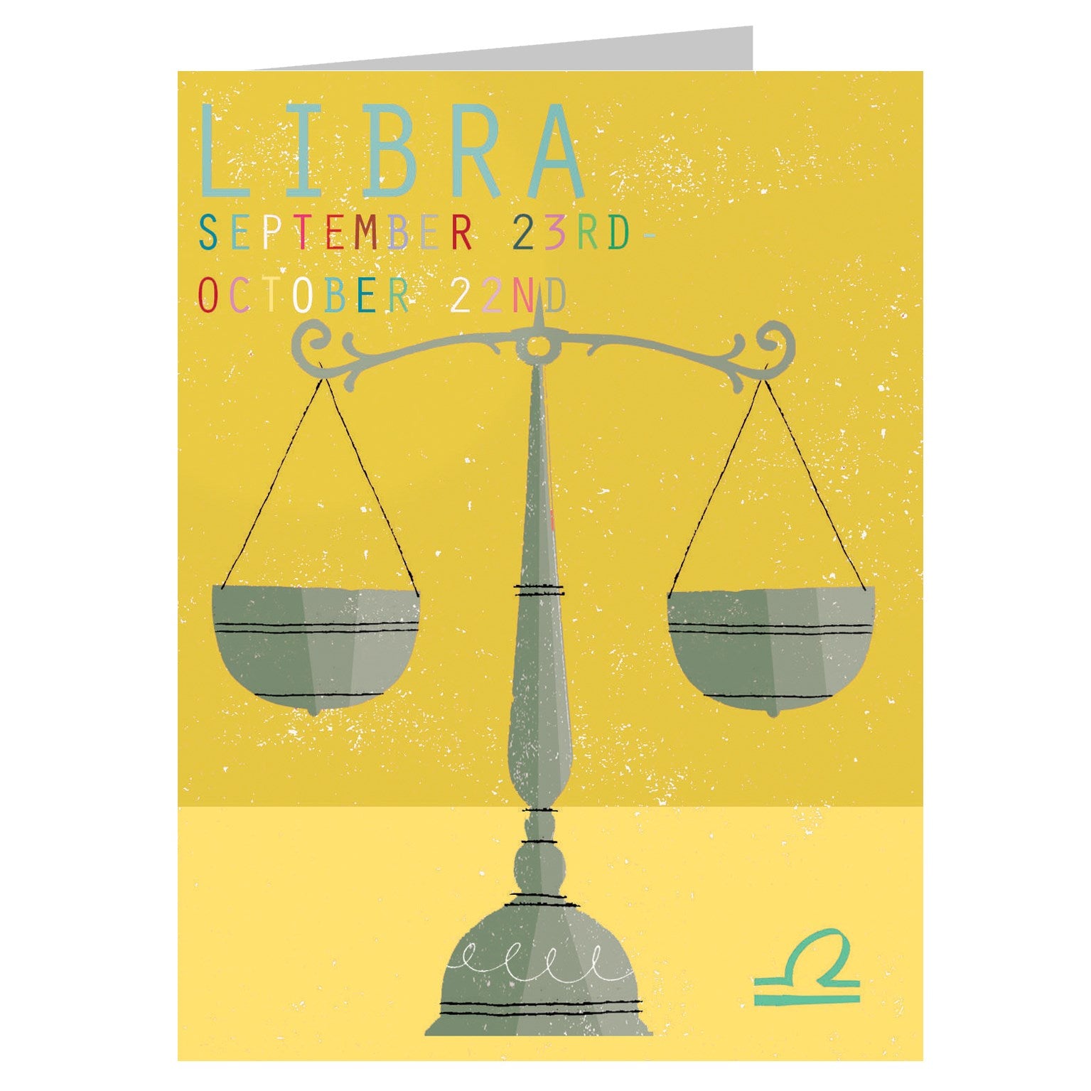 mini libra greetings card